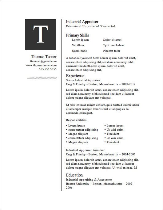 Resume Template Word Free Download 12 Resume Templates for Microsoft Word Free Download