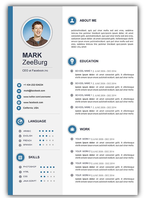 Resume Template Word Free Download 3 Free Download Resume Cv Templates for Microsoft Word