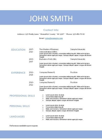 Resume Templates Free Printable Best 25 Free Printable Resume Ideas On Pinterest