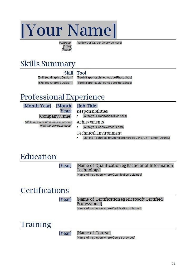 Resume Templates Free Printable Free Printable Blank Resume forms 792 topresume