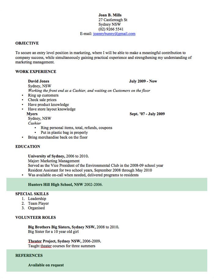 Resume Templates In Word Cv Template