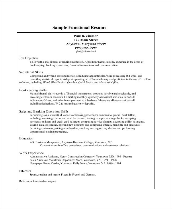 Resumes for Bank Teller Bank Teller Resume Template 5 Free Word Excel Pdf