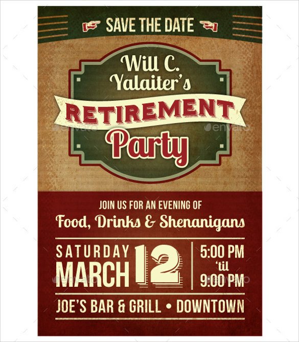 Retirement Flyer Template Free 12 Retirement Party Flyer Templates to Download Ai Psd Docs