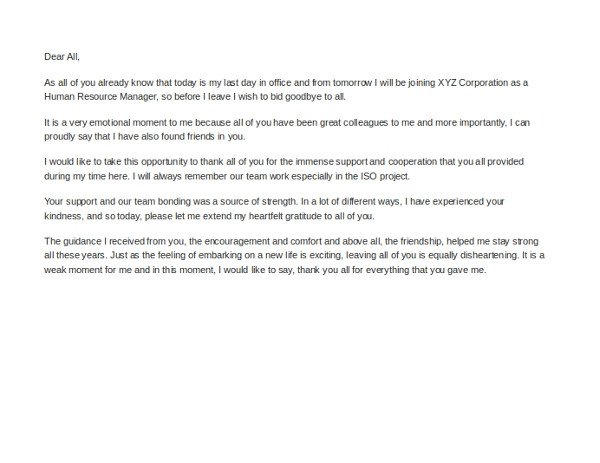 Retirement Letter to Coworkers 2 Retirement Letter to Coworkers Pdf Doc