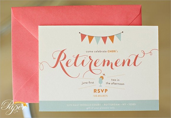 Retirement Party Invitations Template 17 Retirement Party Invitations Psd Ai Word Pages