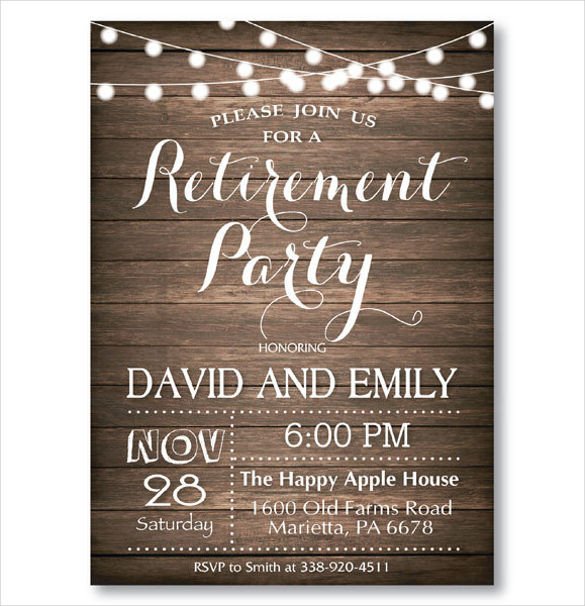 Retirement Party Invitations Template 36 Retirement Party Invitation Templates Psd Ai Word