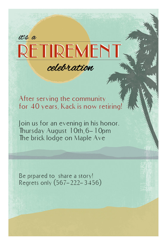 Retirement Party Invitations Template Its A Retirement Celebration Retirement &amp; Farewell Party