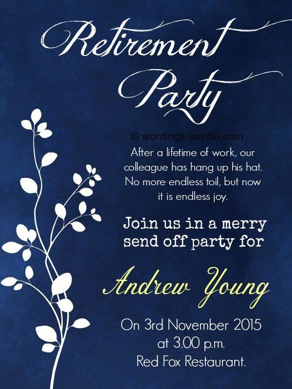 Retirement Party Invitations Template Nice Retirement Party Invitation Wording