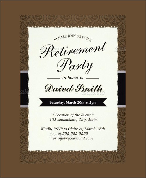 Retirement Party Invitations Templates Sample Invitation Template Download Premium and Free