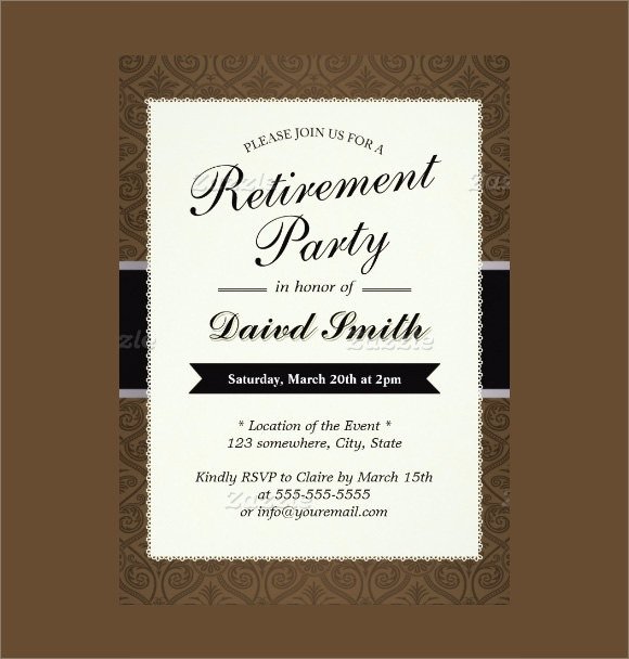 Retirement Party Invite Template 17 Retirement Party Invitations Psd Ai Word Pages