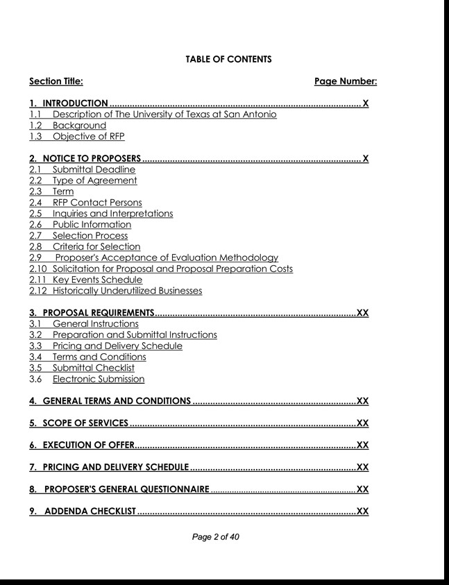 Rfp Response Template Information Technology Information Technology Request for Proposal Template
