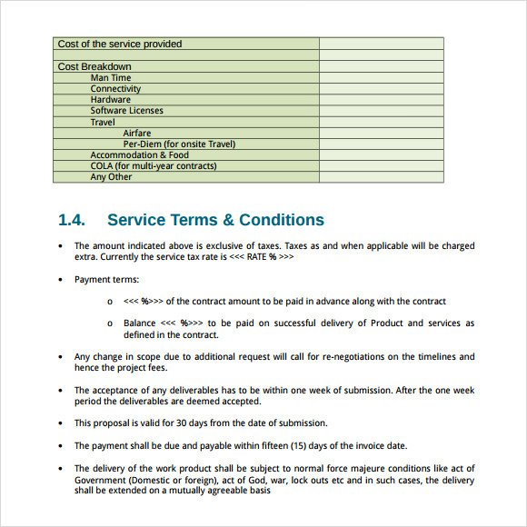Rfp Response Template Information Technology Sample Rfp Response Template 8 Free Documents In Pdf