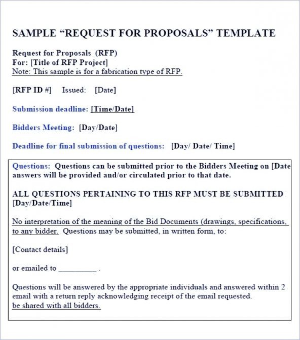 Rfp Response Template Information Technology Sample Rfp Response Template Information Technology Example