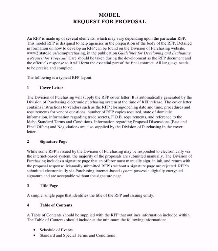 Rfp Response Template Information Technology Sample Rfp Response Template Information Technology Example