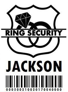 Ring Security Badge Template Diy &quot;ring Security&quot; Badge for the Ring Bearer