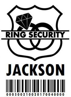Ring Security Badge Template Diy "ring Security" Badge for the Ring Bearer
