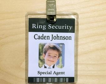 Ring Security Badge Template Ring Bearer Gifts Groomsmen Gifts Wedding Gifts by Crimsonking