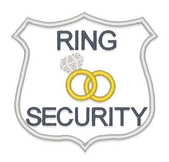 Ring Security Badge Template Ring Security Applique Embroidery Design Instant Download