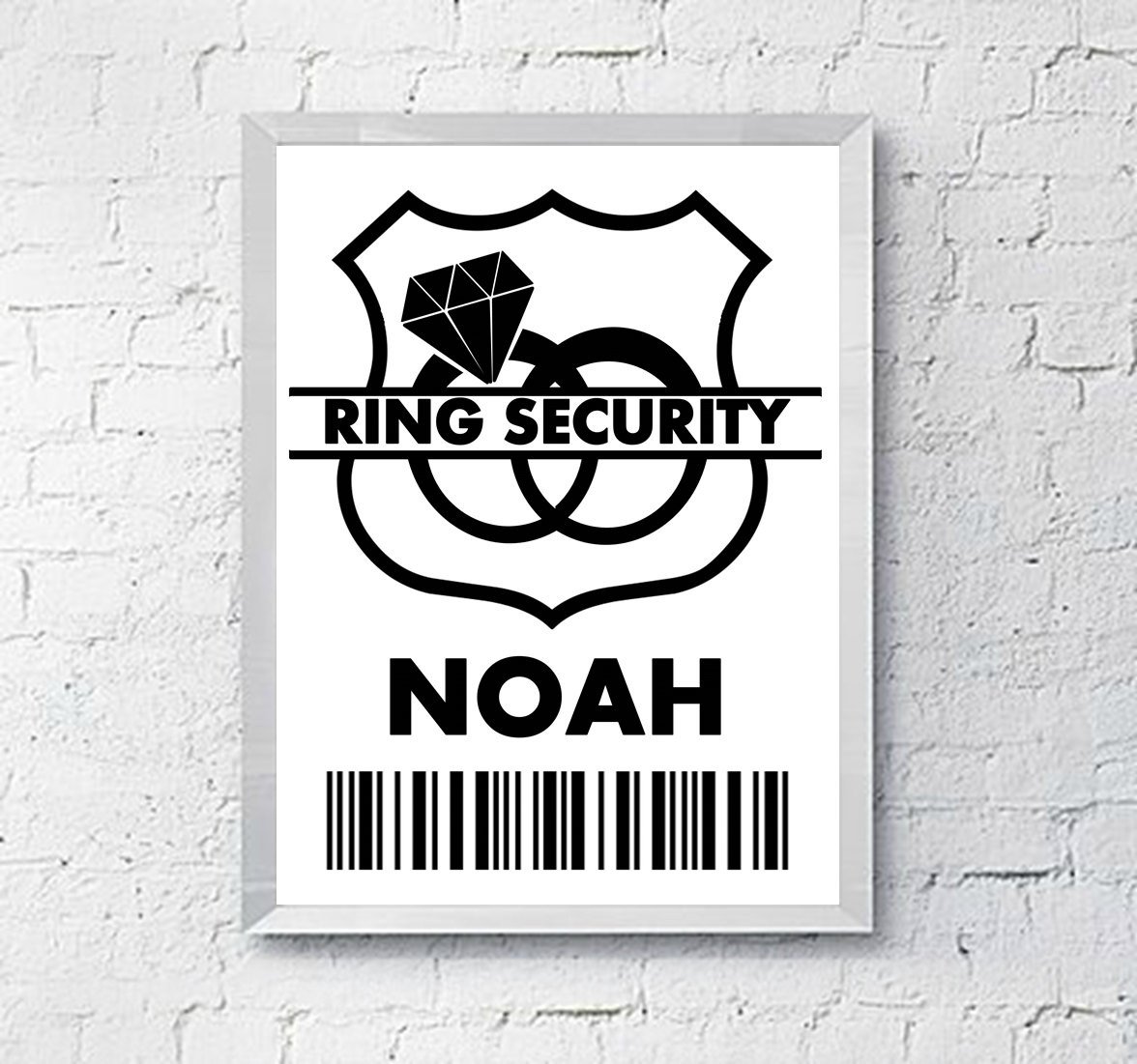 Ring Security Badge Template Wedding Ring Security Badge Ring Bearer Gift Digital