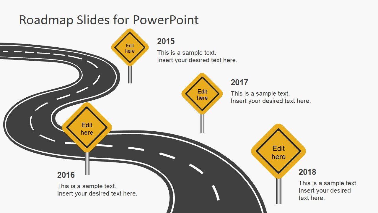 Roadmap Powerpoint Template Free Free Roadmap Slides for Powerpoint Slidemodel