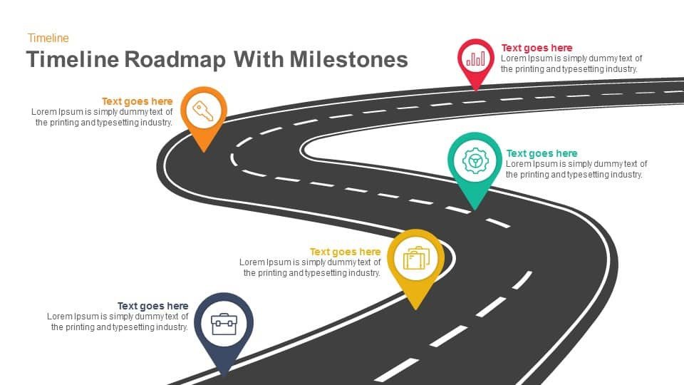 Roadmap Powerpoint Template Free Timeline Roadmap with Milestones Powerpoint Template and