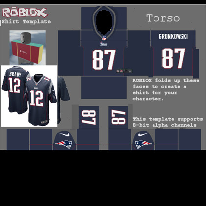 Roblox Football Jersey Template Rob Gronkowski New England Patriots Home Jersey Roblox