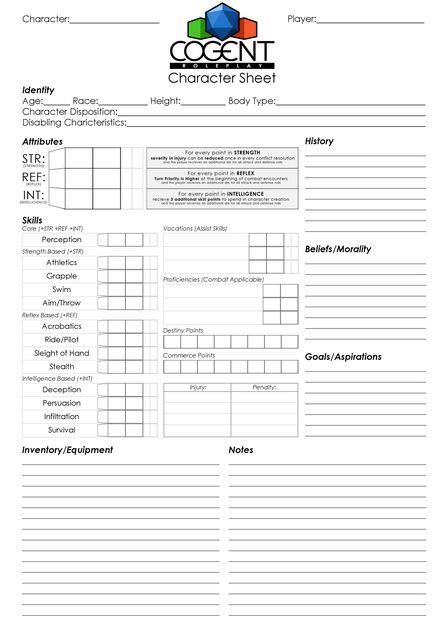 Roleplay Character Sheet Template Cogent Roleplay Character Sheet Rpg Item