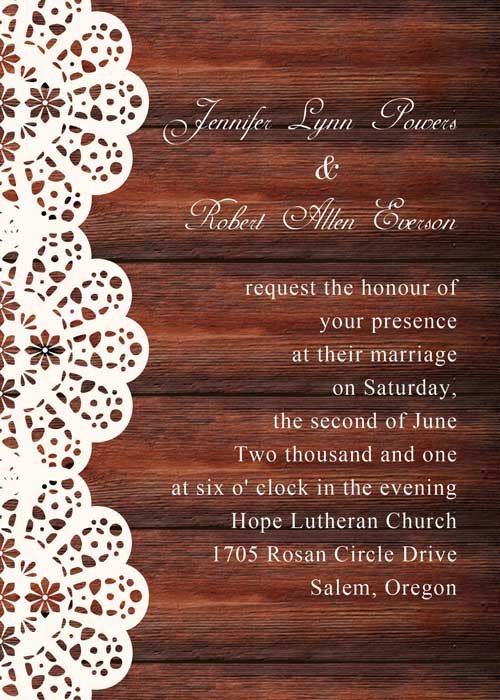 Rustic Wedding Invitation Background Spring Flower Mason Jar String Lights Rustic Invitations