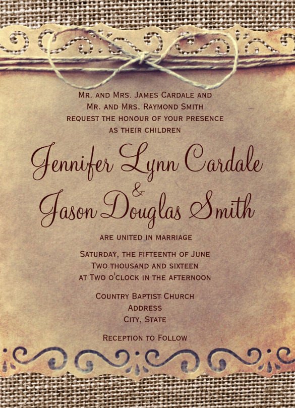 Rustic Wedding Invitation Templates 28 Rustic Wedding Invitation Design Templates Psd Ai