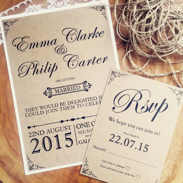 Rustic Wedding Invitation Templates 28 Rustic Wedding Invitation Design Templates Psd Ai
