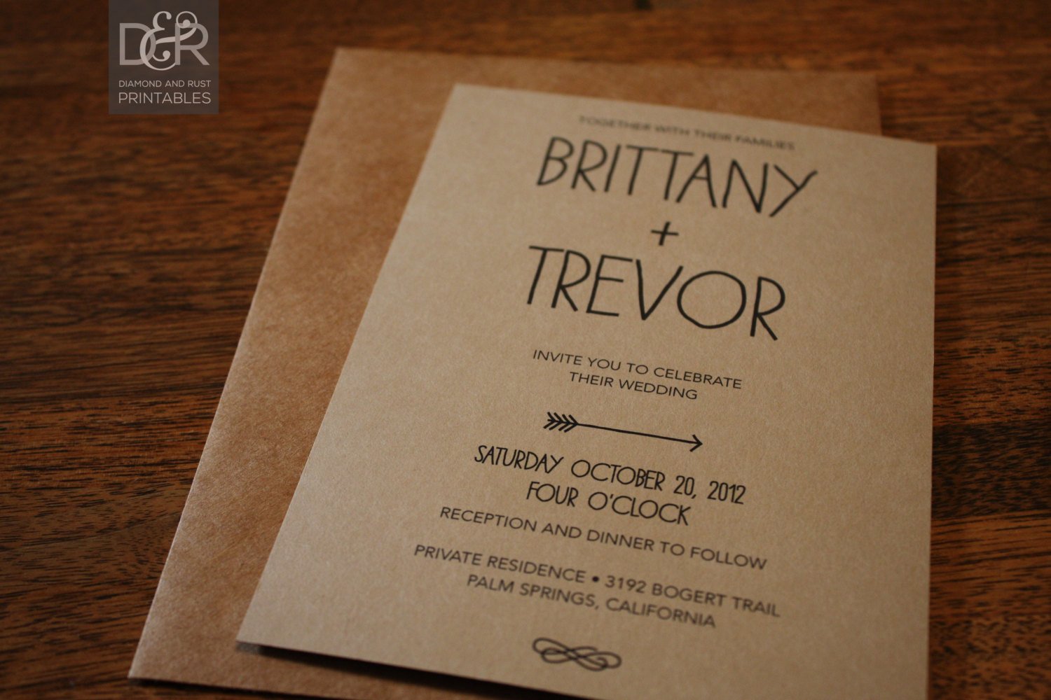 Rustic Wedding Invites Templates Rustic Woodsy Printable Wedding Invitation Suite by
