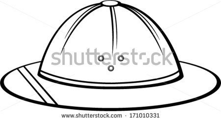 Safari Hat Template Safari Hat Coloring Page