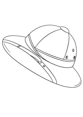 Safari Hat Template Safari Hat Coloring Page