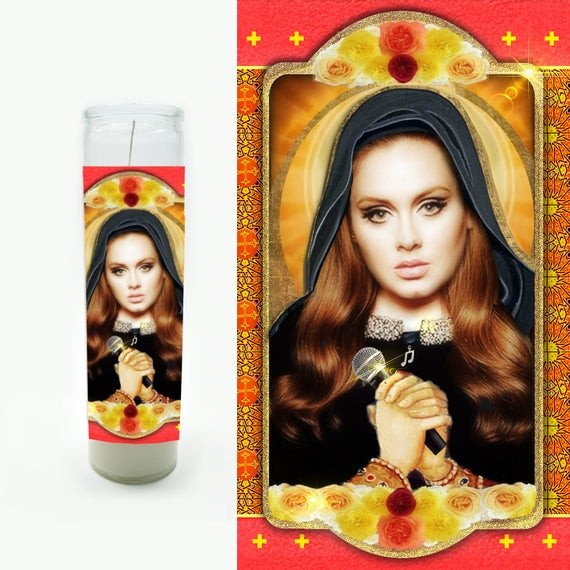 Saint Candle Template Adele Prayer Candle