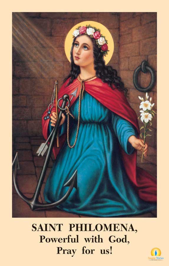 Saint Candle Template Saint Philomena Novena Prayercard Pack Of 100