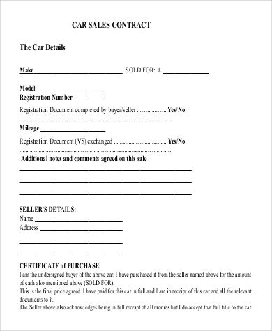Sales Agreement Template Word 36 Sales Contract Template Pages Docs