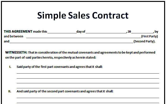 Sales Agreement Template Word 6 Sales Agreement Templates Excel Pdf formats