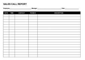 Sales Call Reporting Template Vehicle Condition Report Templates Find Word Templates
