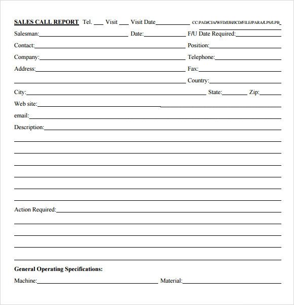 Sales Calls Report Template Sample Sales Call Report 13 Documents In Pdf Apple