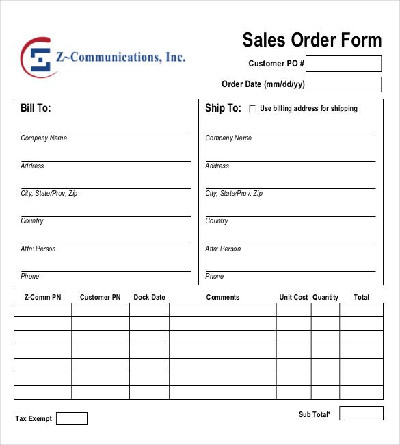 Sales order forms Templates Best Sales order Templates • Easyerp Open source Erp &amp; Crm