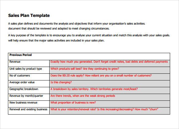 Sales Plan Template Word 29 Sales Plan Templates Pdf Rtf Ppt Word Excel