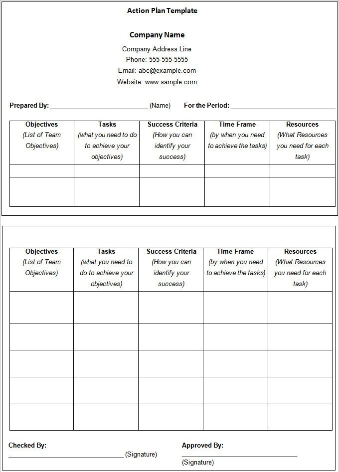 Sales Plan Template Word Sales Action Plan Template – 11 Free Word Excel Pdf