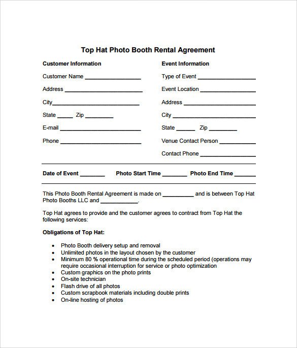 Salon Booth Rental Agreement Booth Rental Agreement 6 Free Documents Download In Pdf