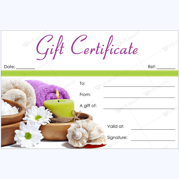 Salon Gift Certificate Templates 50 Spa Gift Certificate Designs to Try This Season