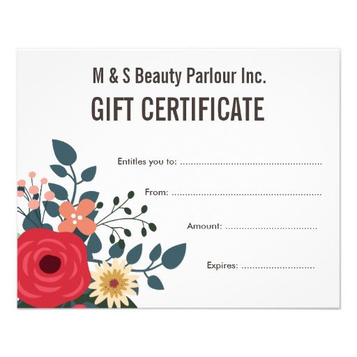 Salon Gift Certificate Templates Hair Beauty Salon Gift Certificate Template Flyer