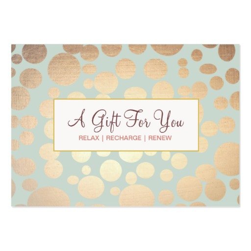 Salon Gift Certificate Templates Salon and Spa Faux Gold Leaf Look Gift Certificate