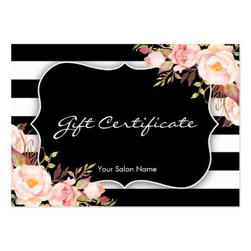 Salon Gift Certificates Templates Floral Salon Boutique Gift Certificate Template