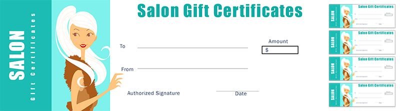 Salon Gift Certificates Templates Free Salon Gift Certificate Template for Nail Salon Hair