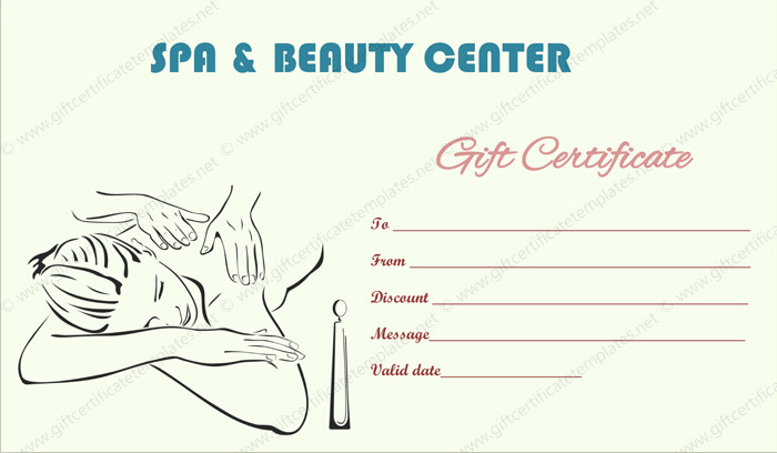 Salon Gift Certificates Templates Gift Certificate Templates