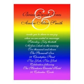 Same Sex Wedding Invitations Gay Wedding Invitations Lesbian